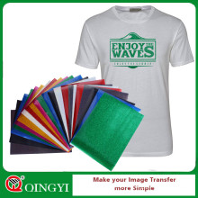 Vinilo de transferencia de calor QingYi glitter para camiseta